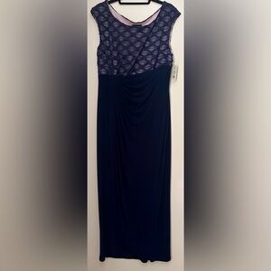 Cap sleeve navy blue dress. Never worn size 12
